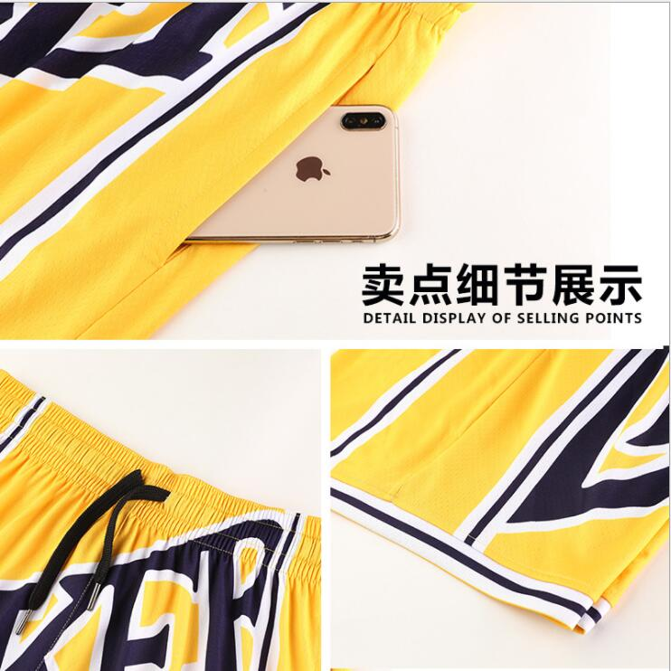 Cheap Sublimated Team Basketball Men's Knee Length Shorts with Pockets Basketball Sports Shorts Dinosaur Pattern Shorts Fashion