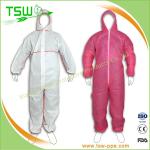 Chemical Protective 55gsm Microporous Non Woven Disposable Coverall