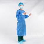 Material SMS PP Disposable Isolation Gown Color Blue Green Size XL EN13795