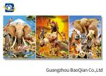 Black Frame Lenticular Flip 3D Pringting Dinosaur / Elephent Image No Harm