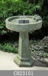 H 68CM Polyresin Solar Powered Water Feature With Lights