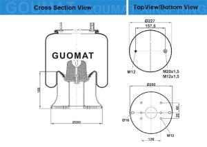 Wholesale Airtech 34159 K / 130422 Air Supension Spring Bag For Truck With Floating Bridge from china suppliers