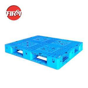 Wholesale Stackable Blue Plastic Pallets 1200x1100mm 4 Way Entry Single Faced Style from china suppliers