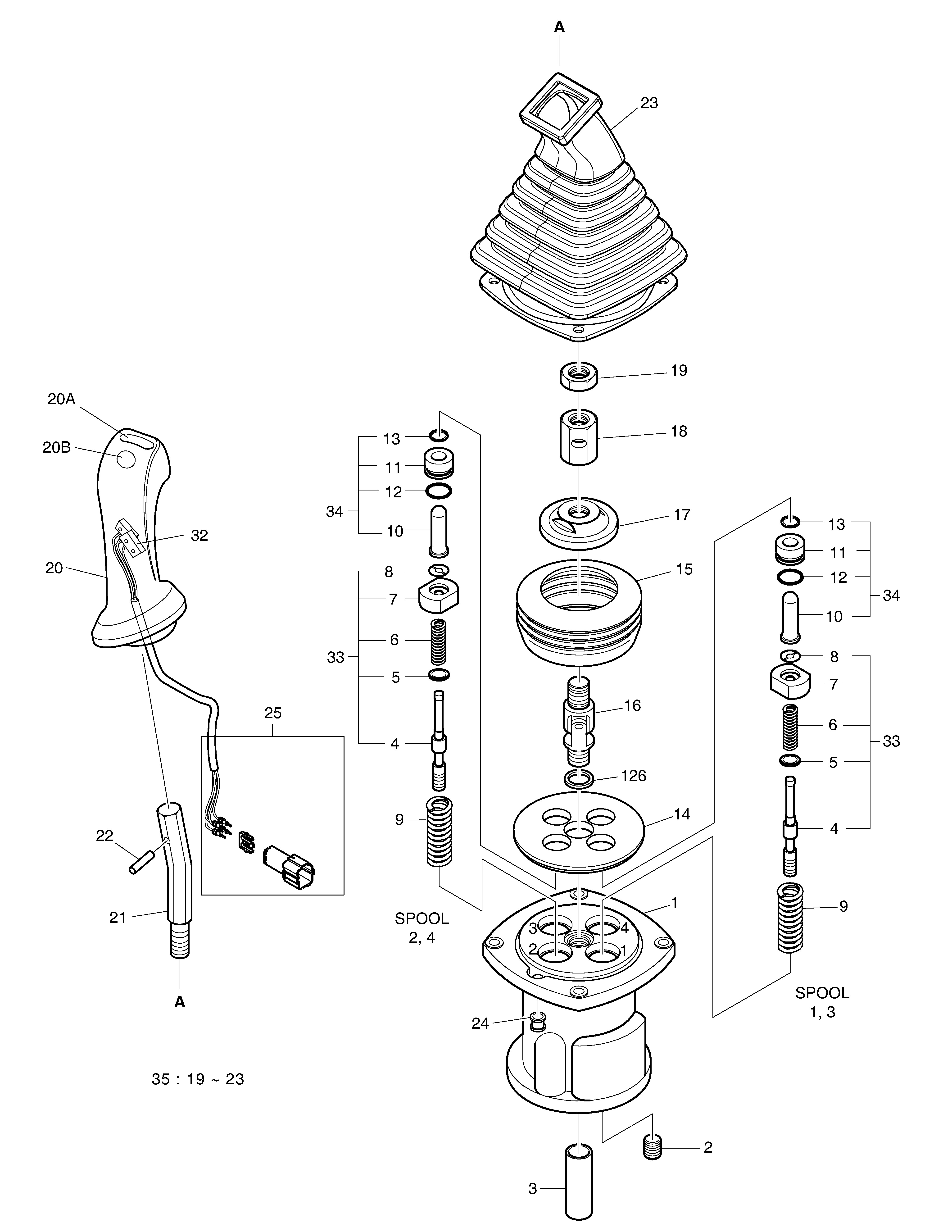 K9001999 Pilot Valve Seal Kit For Doosan Excavator DX420LC DX480LC DX520LC