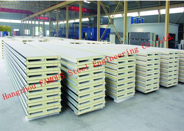 Quality Lightweight Heat Insulation PU Sandwich Panels for Roof Cladding Systems Easy Assembling for sale