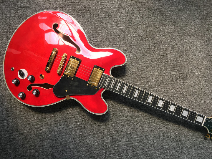 Wholesale ES335 Jazz electric guitar ES 335 Guitar Chrome hardware In Wine ES-335