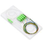 4 Way Fiber Optic Splitter 1*4 Sc Apc Plc Splitter G657A1 0.9mm Cable Steel