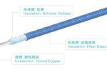 26AWG FT2 Blue Silicone Rubber Insulated Wire UL3069 For Home Appliance Lighting