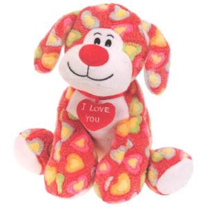 Wholesale Custom Stuffed Animal Dogs With Red Heart , Fashion Small Plush Dog from china suppliers