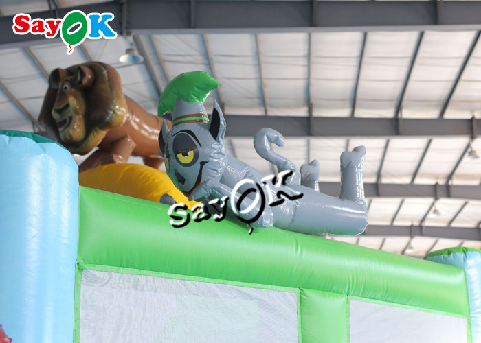 Madagascar Alitt Wild Theme Inflatable Bounce House Slide Combo Custom 5.5m 18ft