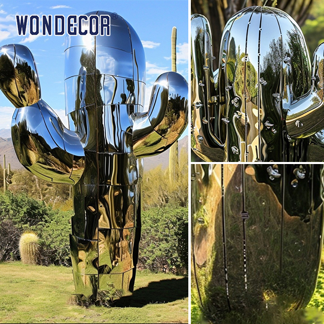 Outdoor Stainless Steel Sculpture Park Square Garden