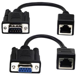 Wholesale Cat5 Cat6 RJ45 To RS232 Cable , DB9 9 Pin Industrial Ethernet Cable Assemblies from china suppliers