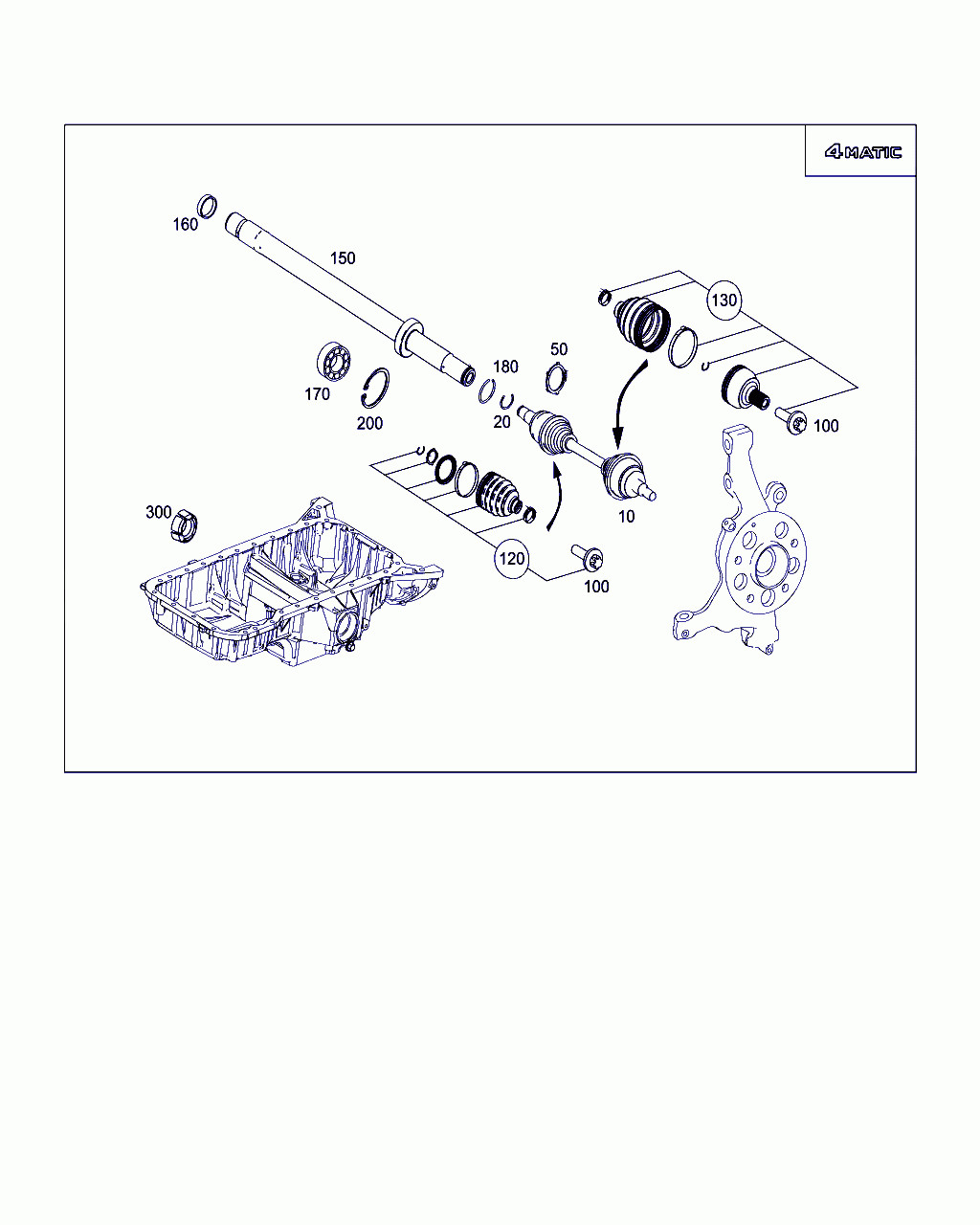 Mercedes-Benz 4matic Front Axle Shaft Assembly A043301500