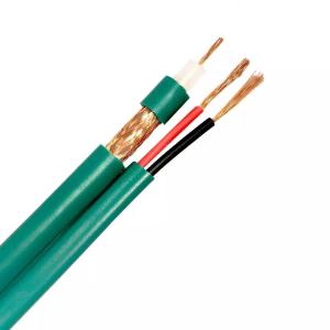 Wholesale KX8+2x1.00 Figure 8 coaxial cables green cctv kx8 cable Manufacturer CCTV KX8+2C Coaxial Cable With Power Cable from china suppliers