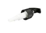 Black Plastic PP Lotion Dispenser Pump Ribbed Surface 24mm 28mm