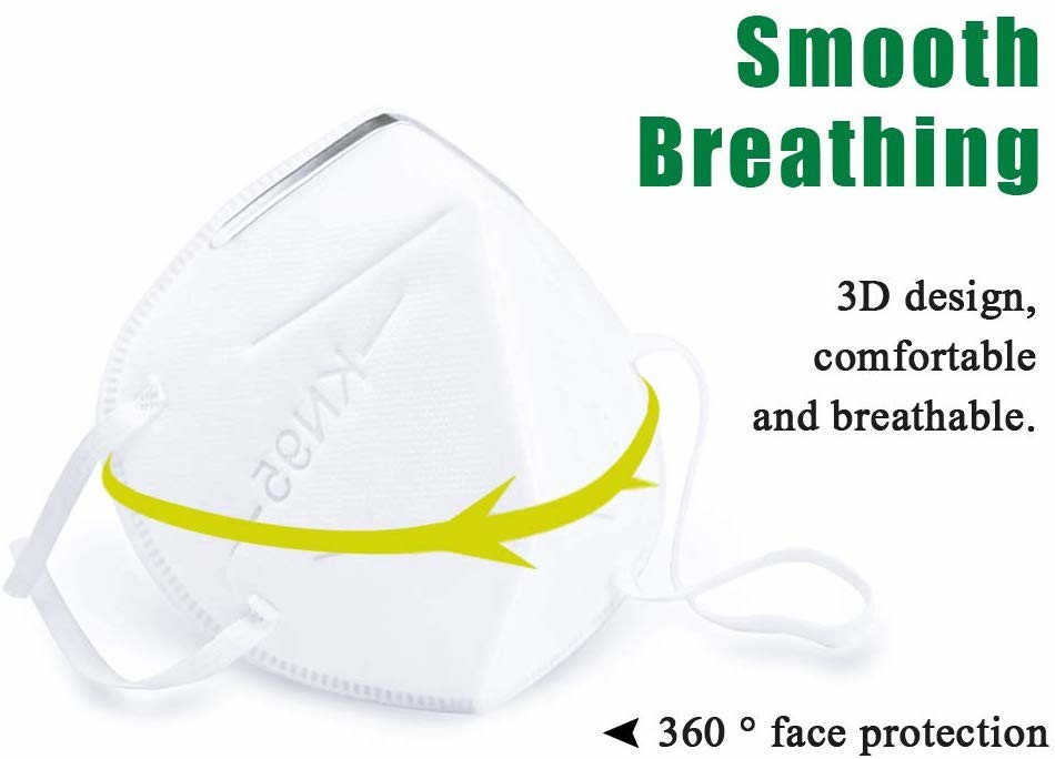 PP Non Woven KN95 Face Mask Comfortable For Anti COVID-19 / Germs / Dust / PM2.5