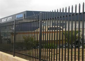 Wholesale Black Powder Coated Spear Top Steel Hercules Fencing for Security School from china suppliers