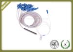 Steel Tube Fiber Optic Splitter , PLC Optical Splitter G657A Fiber 1 - 2meter