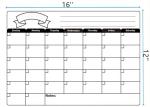 Custom Dry Erase Fridge Magnet Calendar, 12 x 16 inch Magnetic Weekly Planner