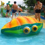 Aqua Park Kids Splash Zone Elements Fiberglass Ground Spray Shell - Yellow