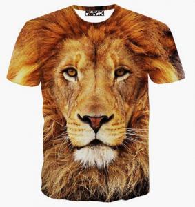 Fashion Clothing Latest New Lion 3d Tshirt Wholesale Lion 3d T shirt For Men