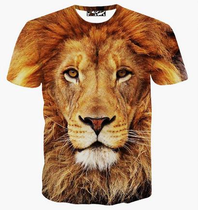 Quality Fashion Clothing Latest New Lion 3d Tshirt Wholesale Lion 3d T shirt For Men for sale