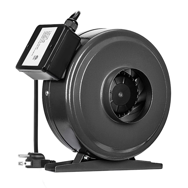 Powerful 6 Inch Inline Exhaust Booster Fan for Hydroponic Grow Tent Ventilation