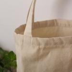 Custom printed tote canvas personalize wholesale LOGO natural creamy white bag