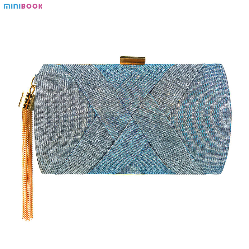 Low MOQ Mix Models Satin Ladies Diamante Party Purses Bridal Handbags For Women Luxury