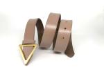 Elegant Ladies 2.8cm Triangle Buckle Leather Belt