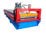 Color Steel Roofing Sheet Corrugated Shape Roll Forming Machine With PLC Control