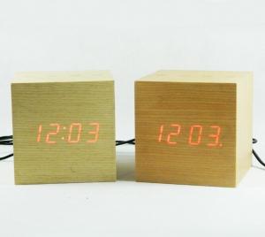 Wholesale LED digital wooden touch control desk clock from china suppliers