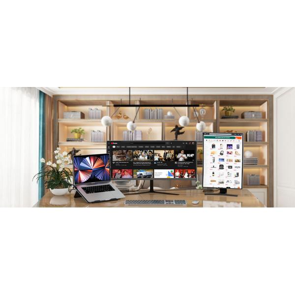 USB C Laptop Adjustable Stand With Dual HDMI 4K MST Video Output