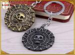 Personalized Small Metal Key Chain Rings For Collections Gifts Skull Shaped