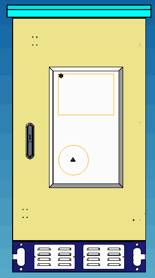 Double Wall Outdoor Power Cabinet 15U Rack Air Conditioner Cooling With One Battery Shelf