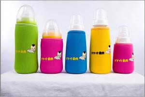 China neoprene baby's nursing bottle cooler holder / nursing milk bottle pouch warmer with srtap on sale