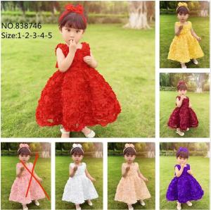 China Knee Length Princess Dress Up Clothes Pink Blue White Red Purple on sale