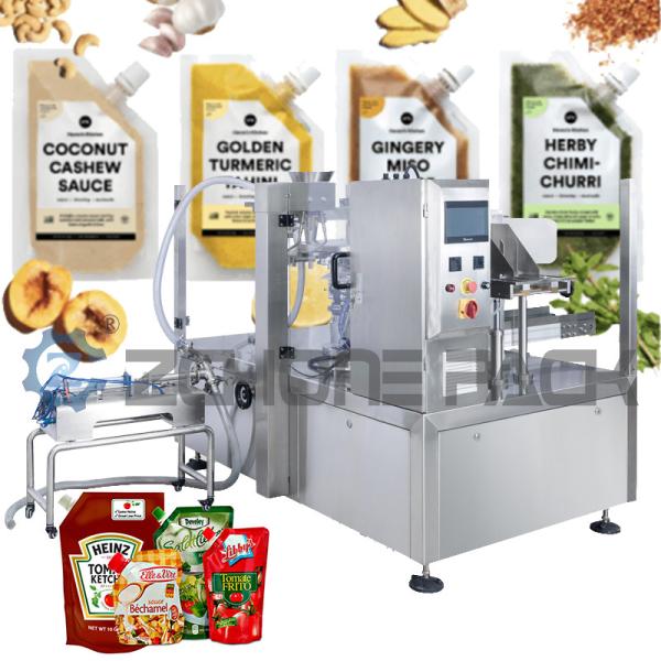 ISO Powder Stand Up Pouch Machine , 2.5KW Granule Liquid Powder Pouch Packing