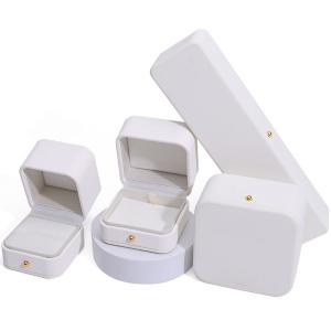Wholesale Thick Sponge Silk Necklace Leather Jewelry Box with Custom Logo Rectangle Shape Design from china suppliers