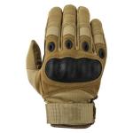 Hard Knuckle Military Protective Equipment Glove Polyurethane Black Khaki Army