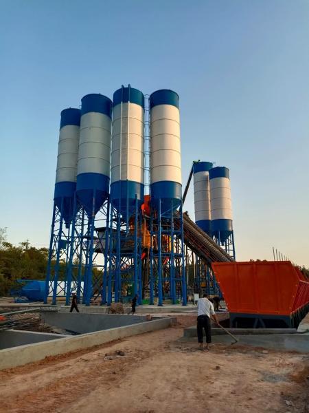 Large Capacity Fully Automatic Stationary Hzs90 Concrete Batching Plant With