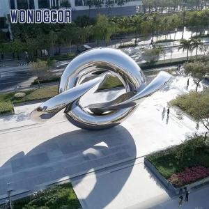 Wholesale Abstract Stainless Steel Ring Sculpture of Modern City Street Architecture from china suppliers