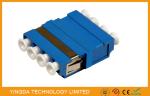 FTTH CATV LC/PC Fiber Optic Adapter 4 Way Blue , SM / MM LC Optical Adapter