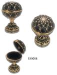 Faberge Egg Trinket Box Pewter Faberge Egg Trinket Box