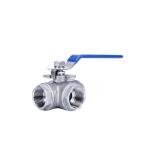 Customized Support Stainless Steel Female Threaded 3 Way Ball Valve for
