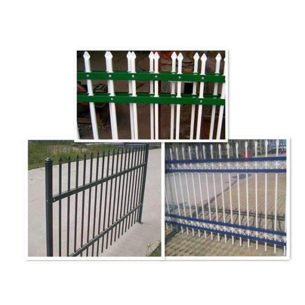 Square Tube Outdoor Security Fencing Heat Treated , Steel Picket Fence Panel
