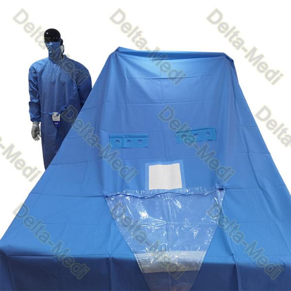 Neurosurgery Disposable Surgical Drapes For Craniotomy With Fenestration Incise