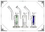10'' Smoking Glass Water Bubbler With Color Doubler Showerhead Perc Hookah