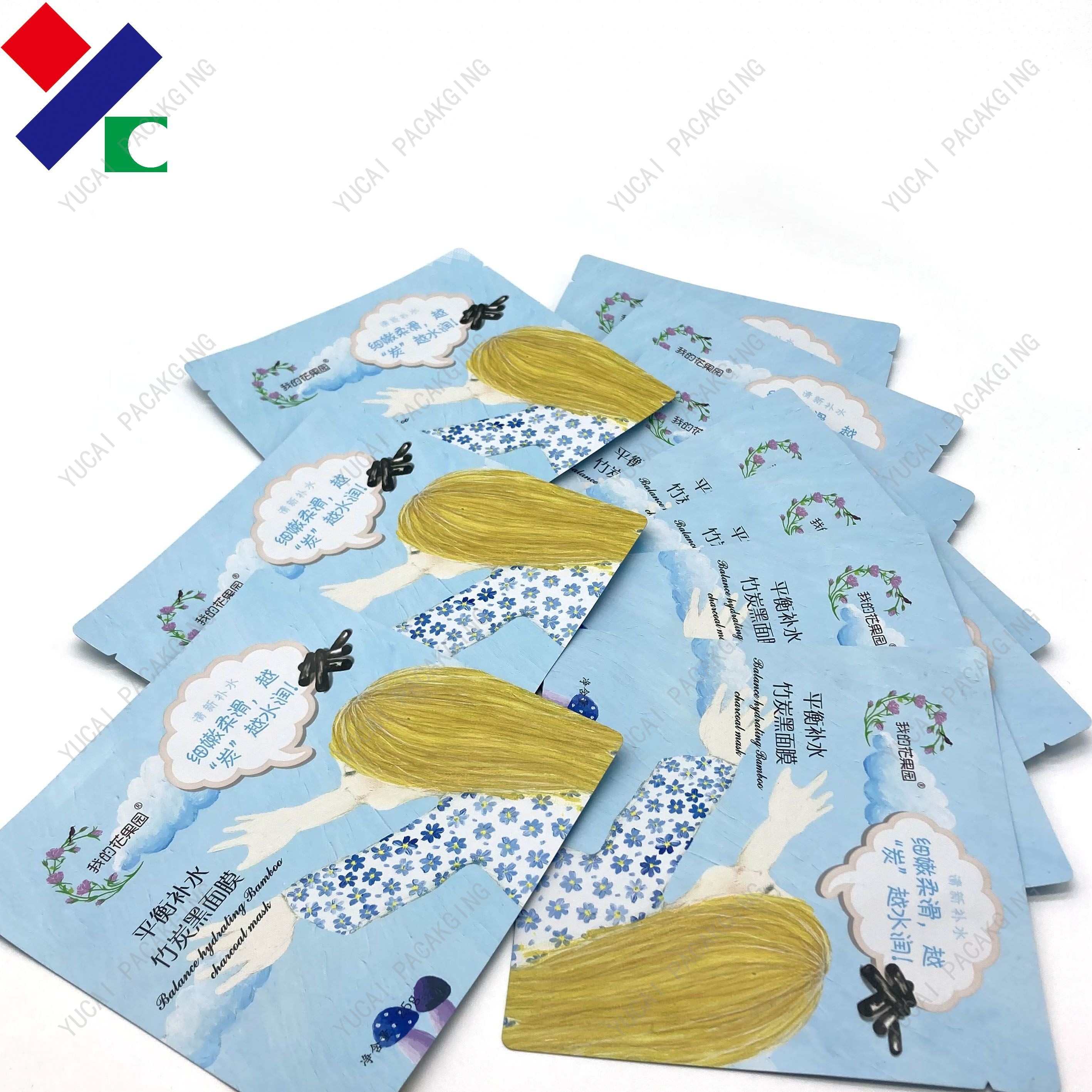 OEM ODM Mositure Proof Foil Three Side Seal Bag 25ml For Facial Mask