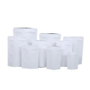 Wholesale Custom Logo Doypack Resealable Zipper White Kraft Food Packaging Paper Bags with Clear Window from china suppliers